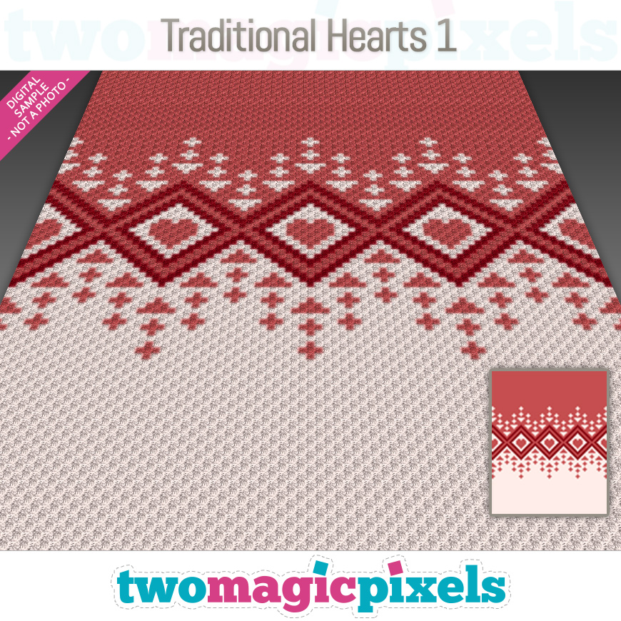 Traditional Hearts 1 by Two Magic Pixels