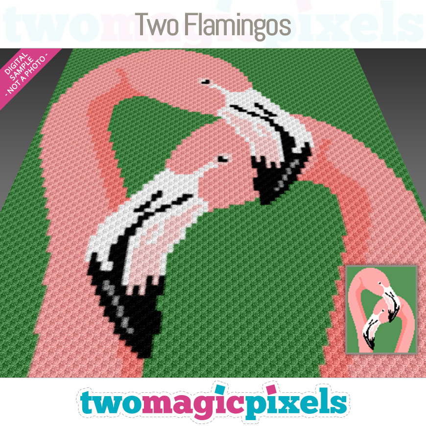 Two Flamingos by Two Magic Pixels Two Flamingos by Two Magic Pixels