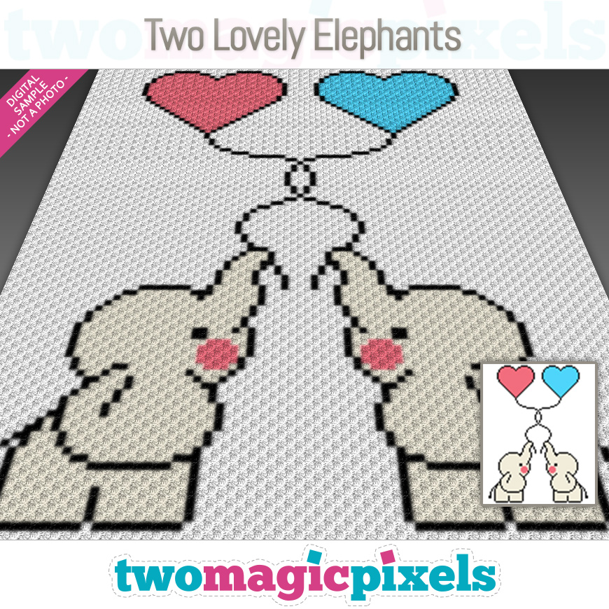 Two Lovely Elephants by Two Magic Pixels