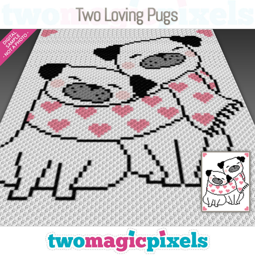 Two Loving Pugs by Two Magic Pixels