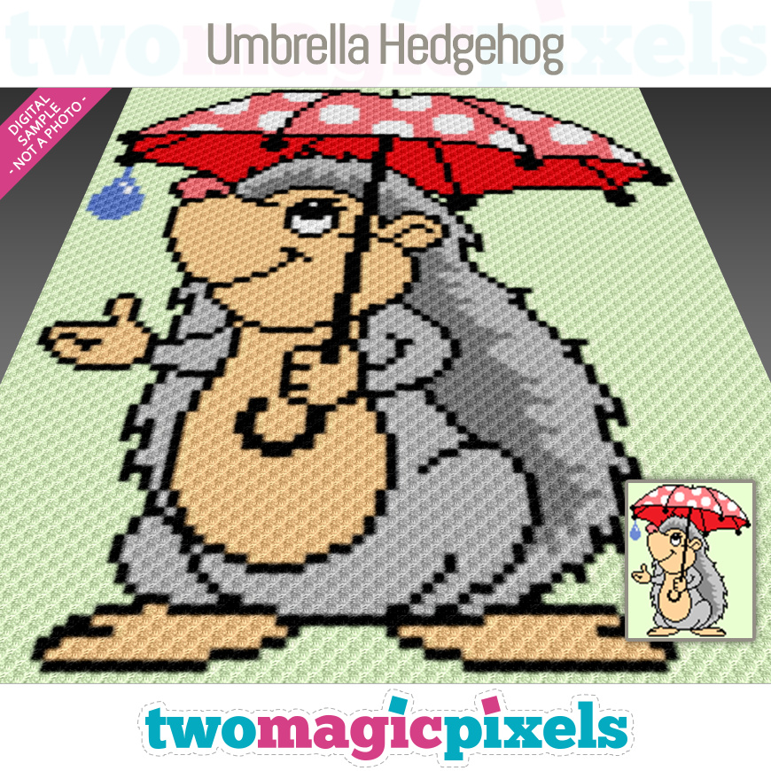Umbrella Hedgehog by Two Magic Pixels