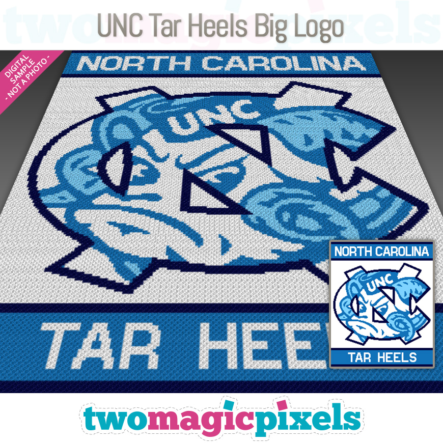 UNC Tar Heels Big Logo by Two Magic Pixels
