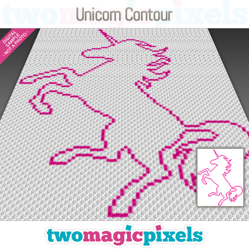 Unicorn Contour by Two Magic Pixels