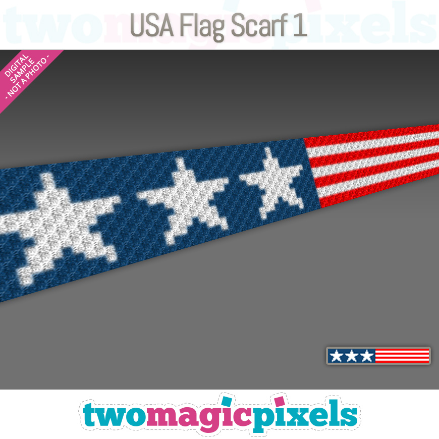 USA Flag Scarf 1 by Two Magic Pixels