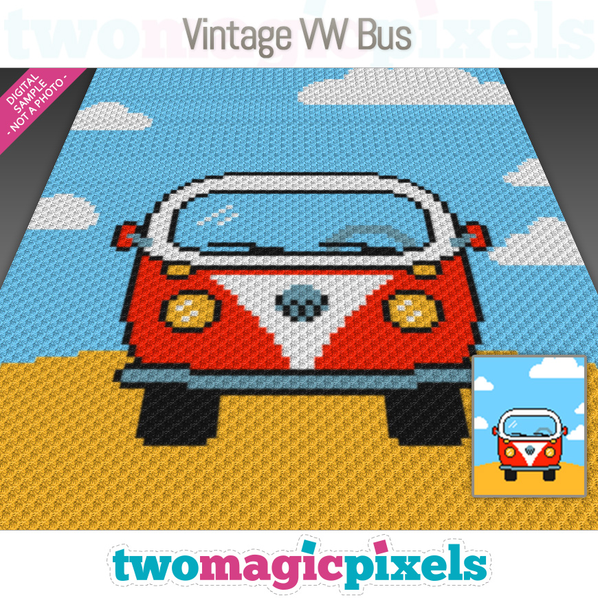 Vintage VW Bus by Two Magic Pixels