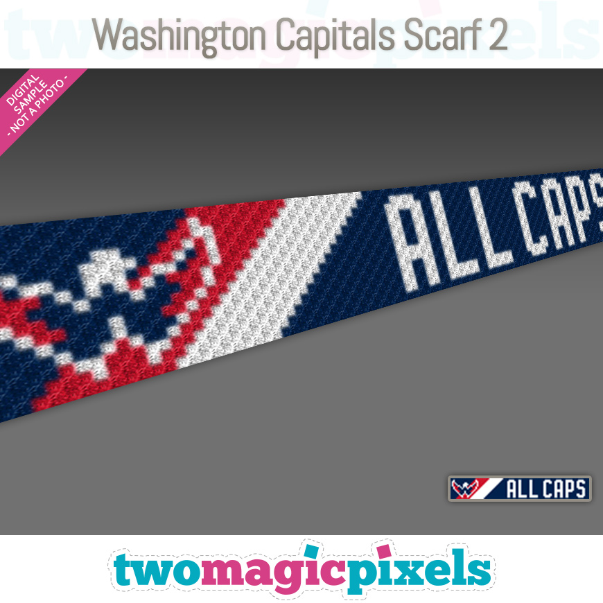Washington Capitals Scarf 2 by Two Magic Pixels