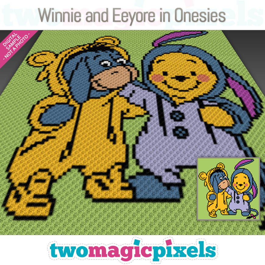 Winnie and Eeyore in Onesies by Two Magic Pixels
