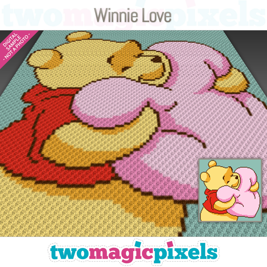 Little Lumiere C2C graph, SC graph, cross stitch graph by Two Magic Pixels