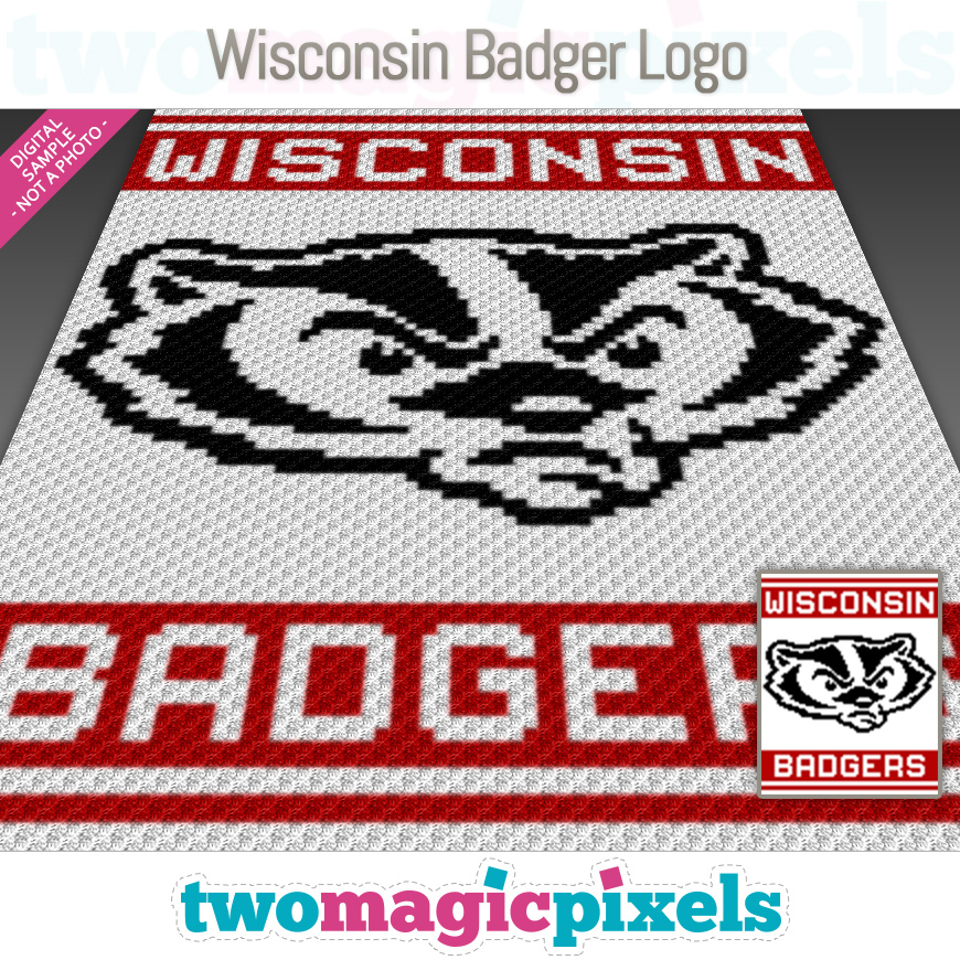 Wisconsin Badger Logo by Two Magic Pixels