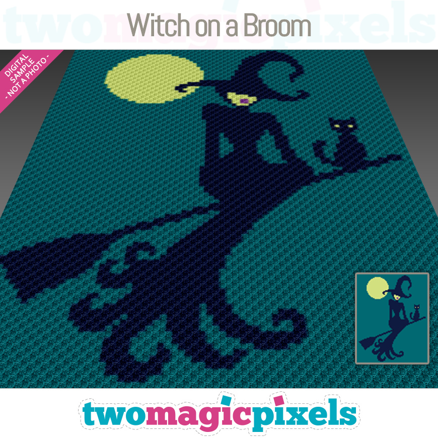 Witch on a Broom by Two Magic Pixels
