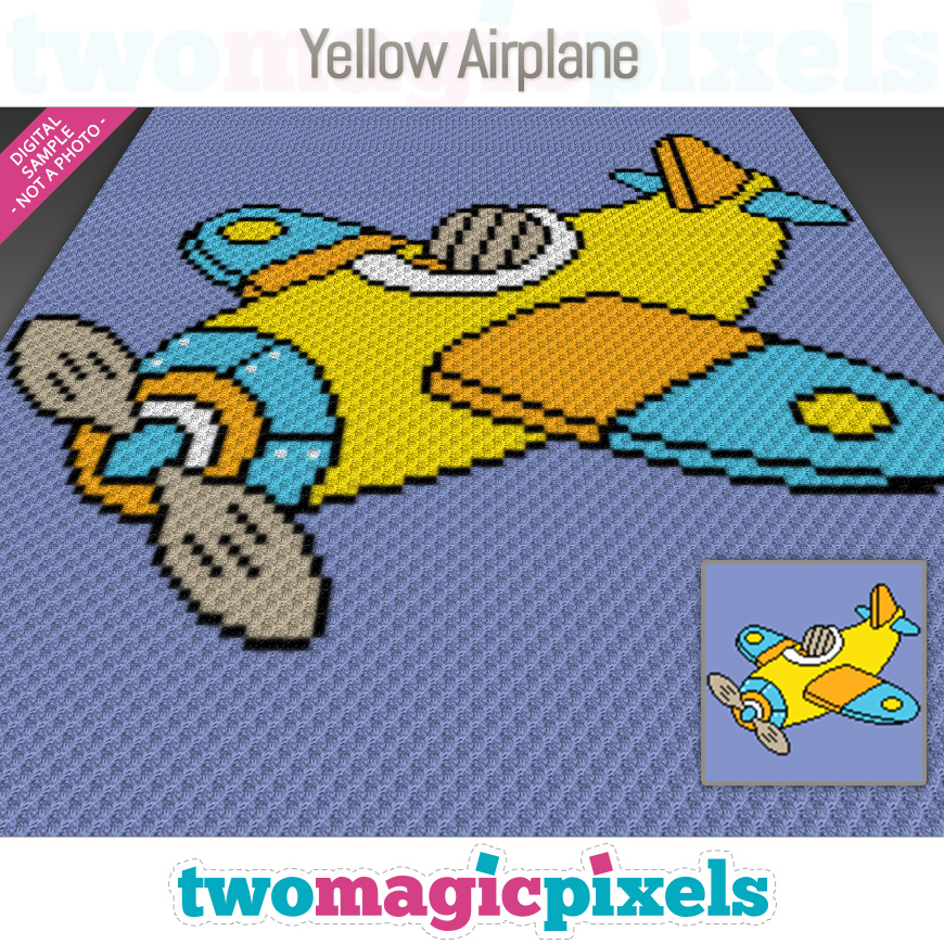 Yellow Airplane by Two Magic Pixels