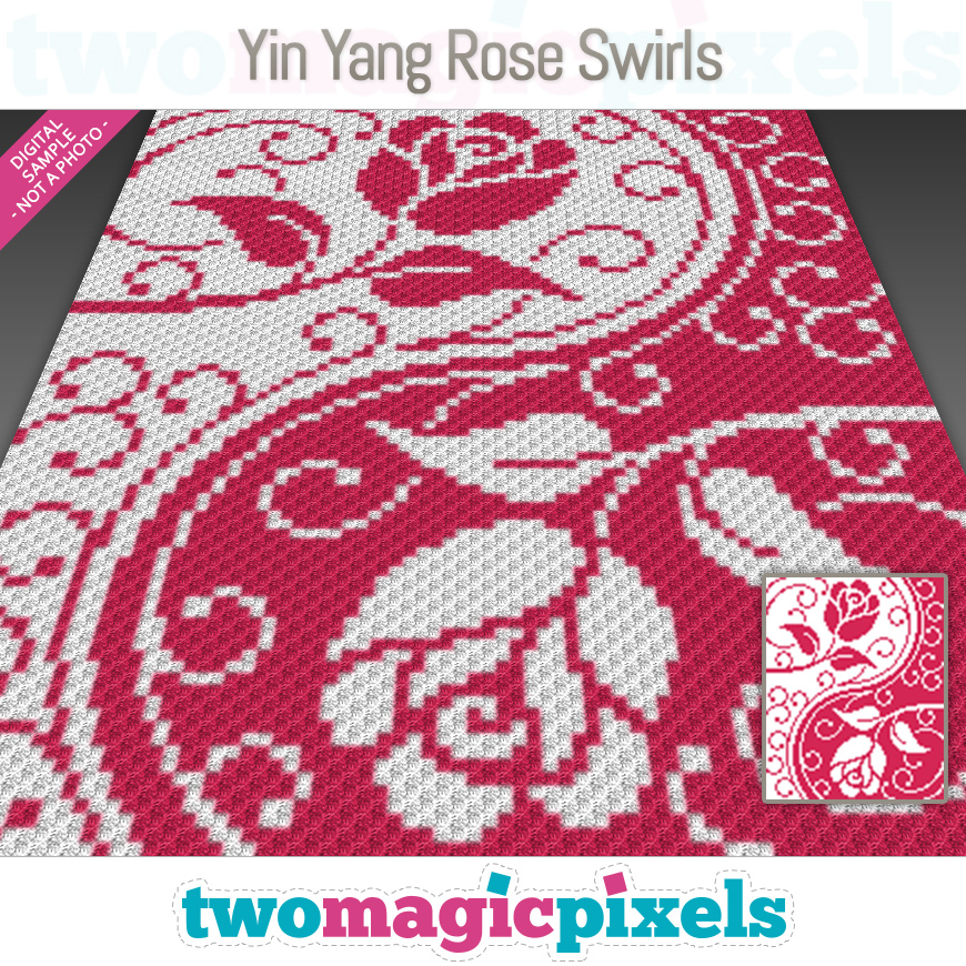 Yin Yang Rose Swirls by Two Magic Pixels