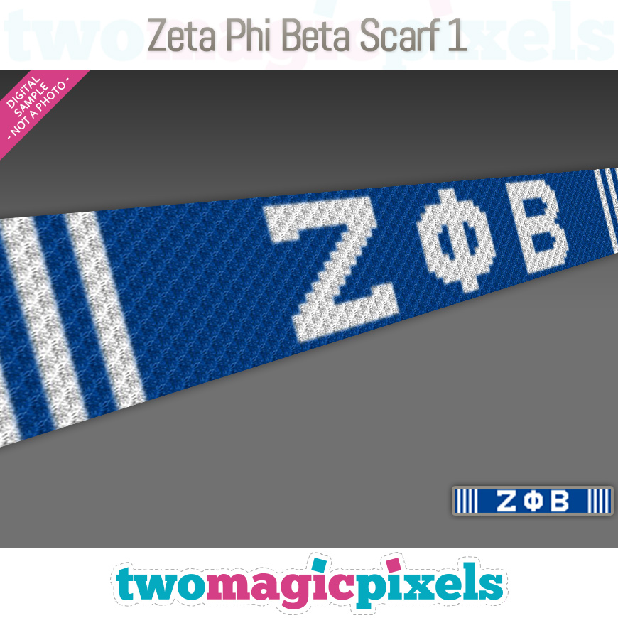 Zeta Phi Beta Scarf 1 by Two Magic Pixels